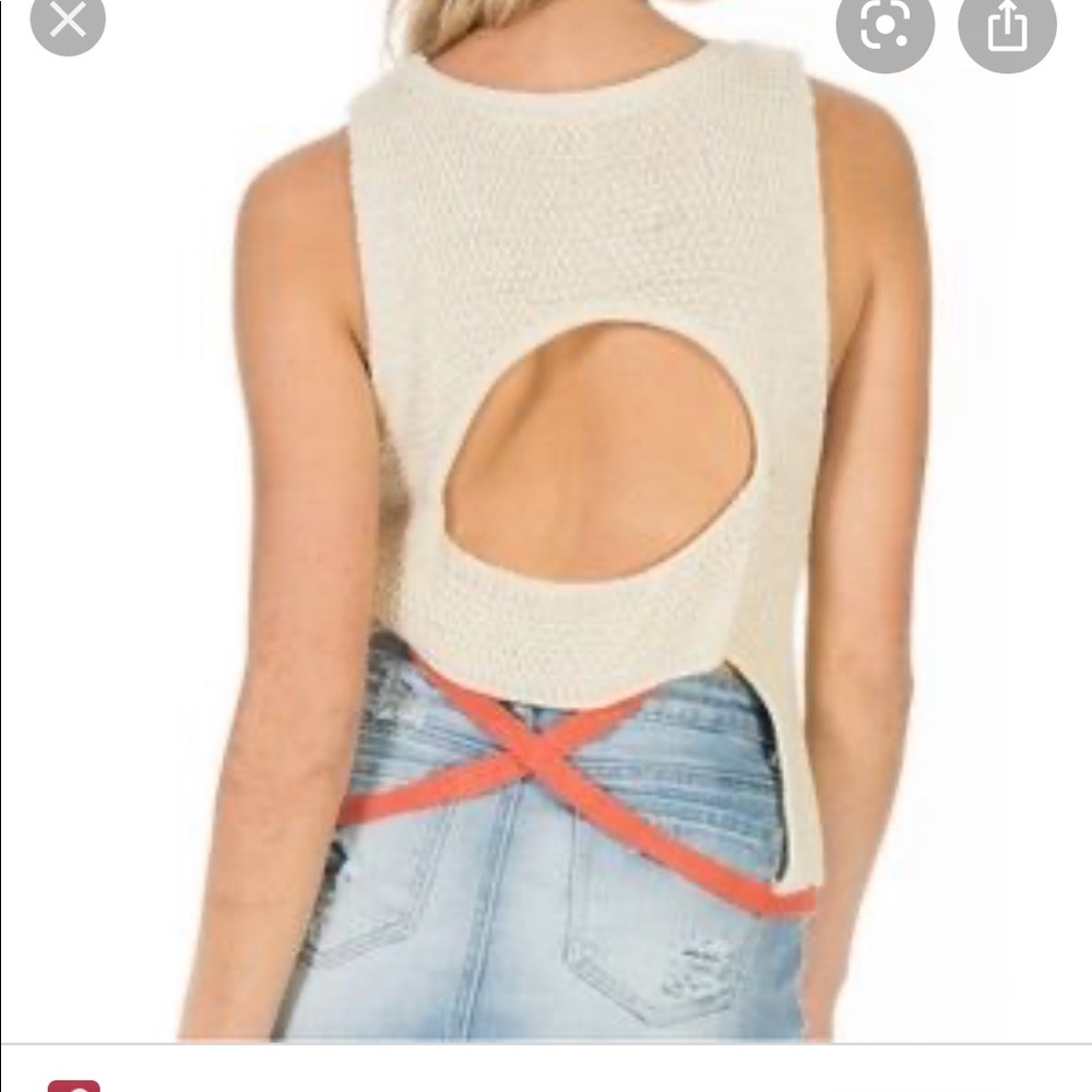 Banjara cross back boho top size S beige/orange